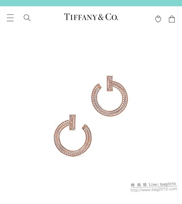 Tiffany飾品 蒂芙尼女士專櫃爆款Atlas滿鑽耳環耳釘 Tiffany羅馬字母耳釘耳環  zgt1798